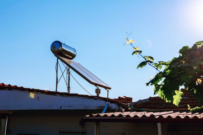 Kleine Solarheizung fuer Gartenhaus